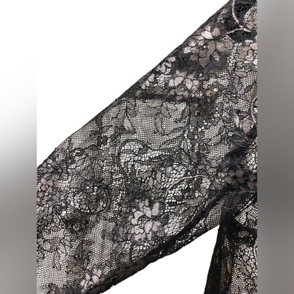 Anthropologie Maeve Womens Button Down Blouse‎ Black XS lace sheer NWT - Picture 8 of 14